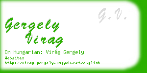 gergely virag business card